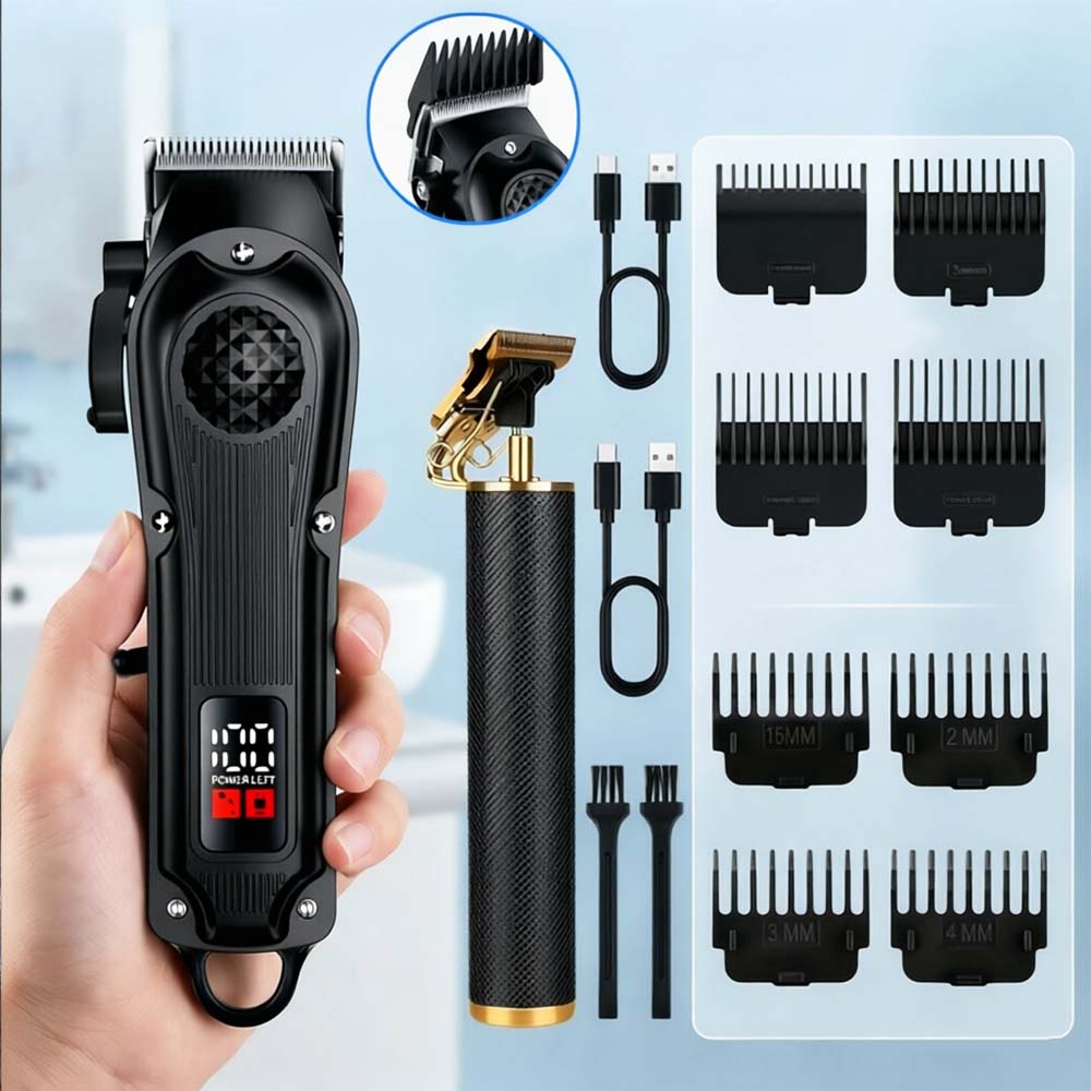 Mens Grooming Tools - Cortadora de Pelo Profesional con Pantalla