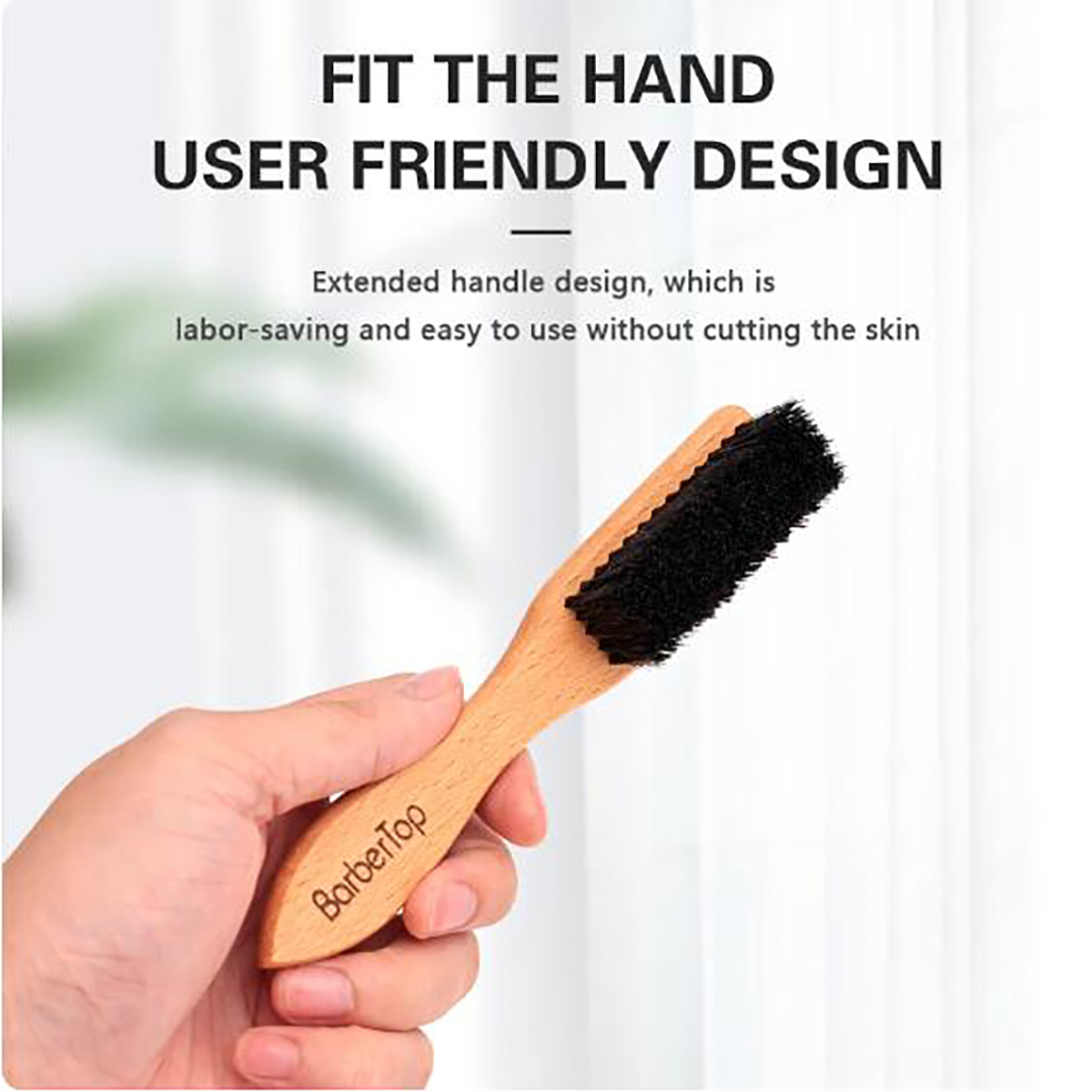 Men'S Beard Grooming - Peluquería mango de madera cerdas de