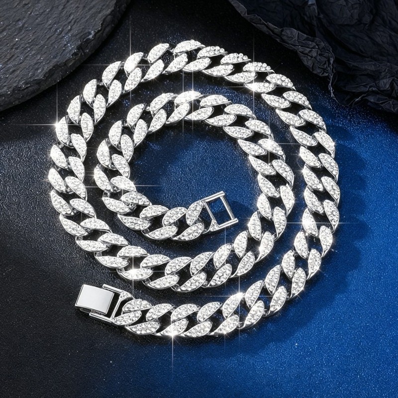 Men'S Grooming House - Collar de cadena cubana de aleación