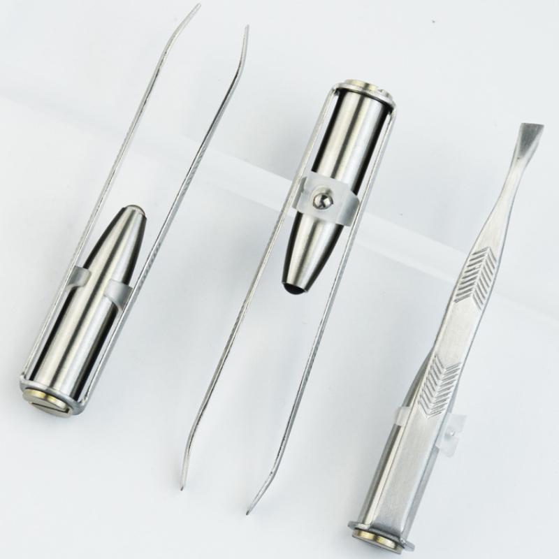Men'S Grooming Makeup - Pinzas Profesionales para Cejas con Luz