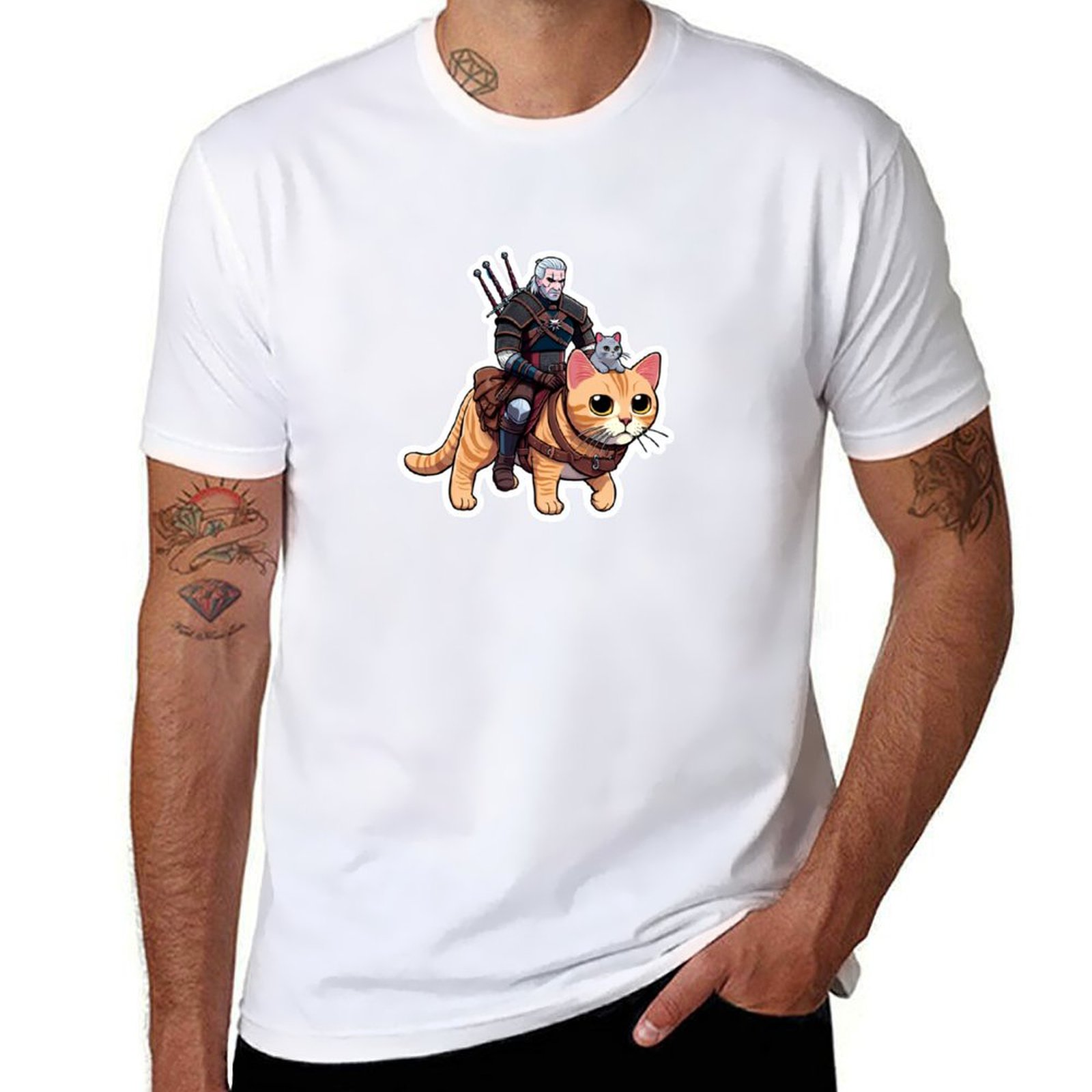 Men'S Grooming Guide - Camiseta de Geralt's Guide to Cat