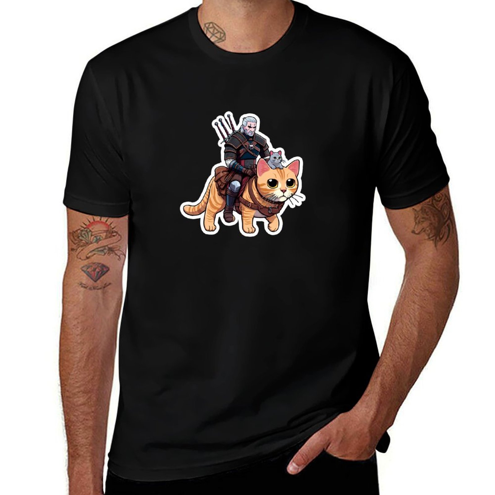 Men'S Grooming Guide - Camiseta Geralt's Guide to Cat Grooming,