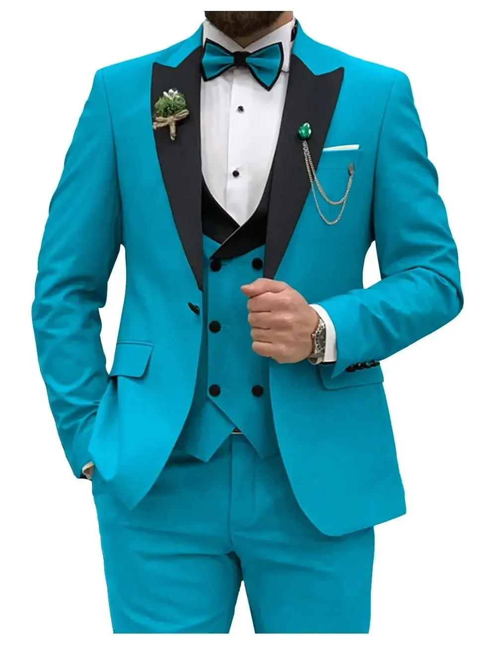 Mens Grooming Tools - Traje de Hombre Slim Fit, Doble