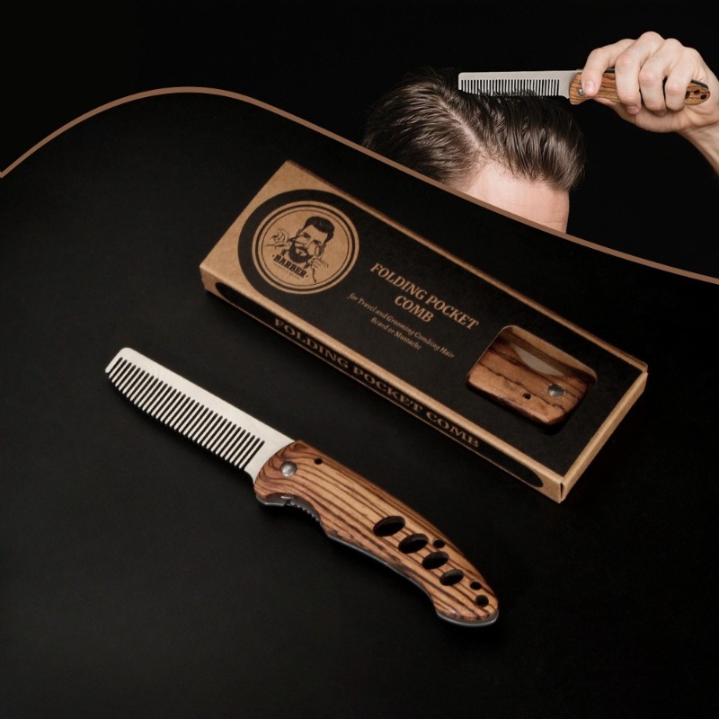 Peine Plegable de Madera y Met - Mens Grooming Kit Bag reseña y precio